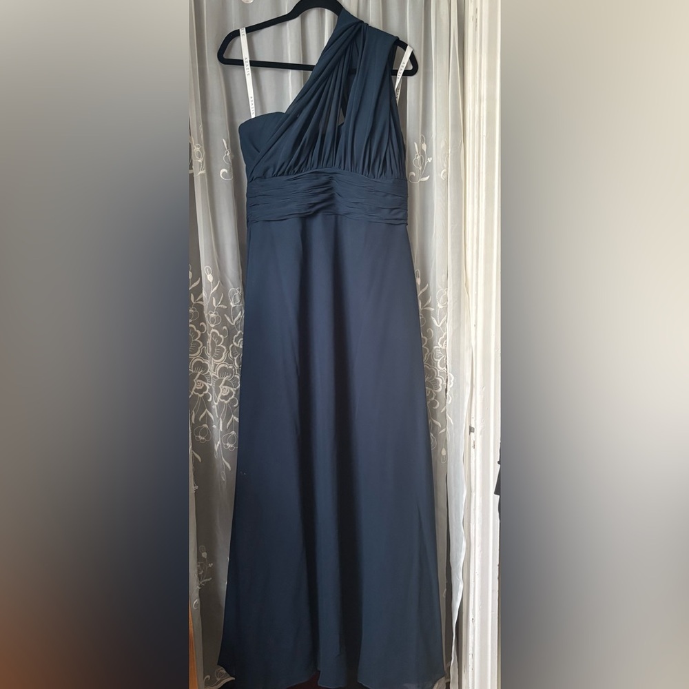 Azazie Navy Blue Maxi Dress
